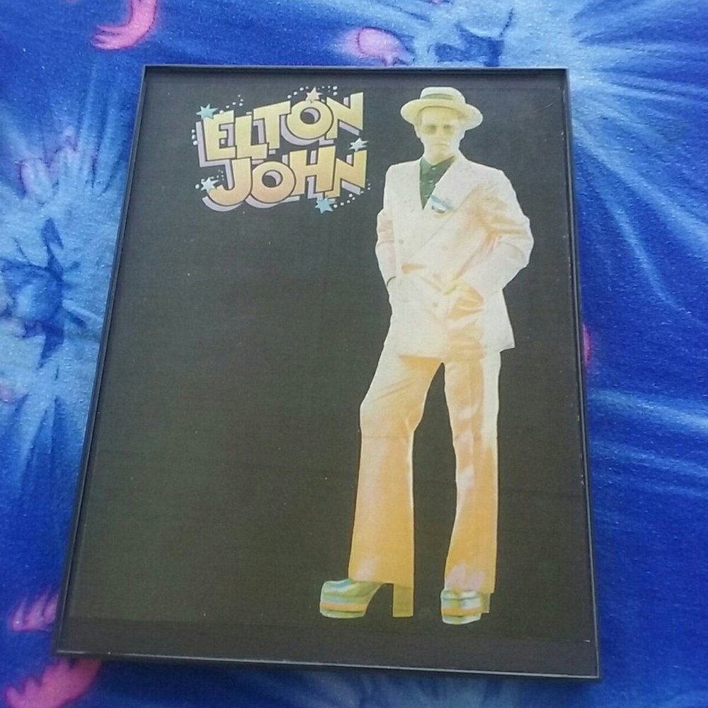 Rare 1970s Elton John Vintage Goodbye Yellow Brick Road European Vintage